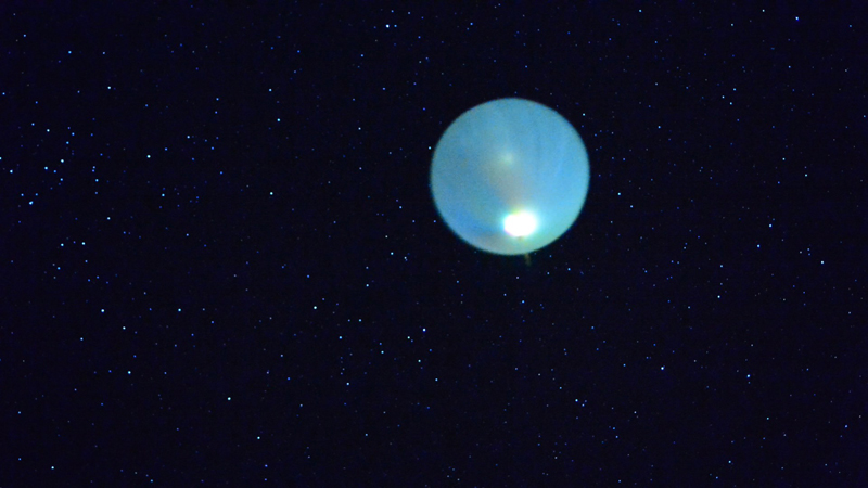 Time lapse analysis of weather balloon in Sedona